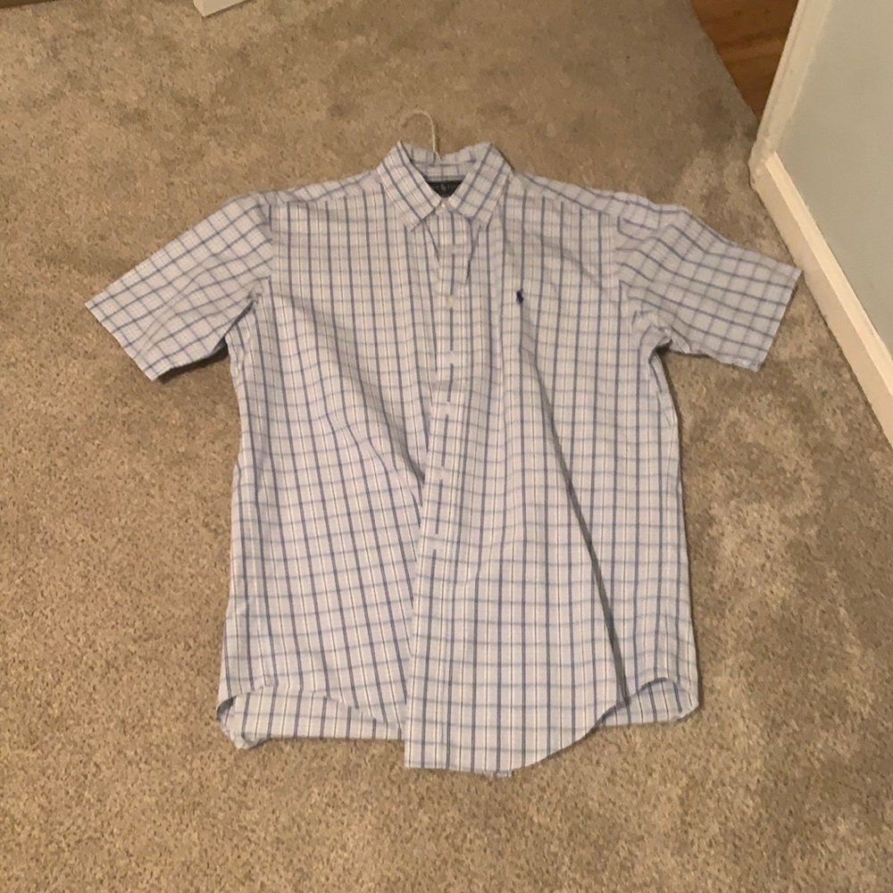 Very comfortable with blue and white stripes